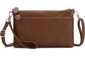 befen Genuine Leather Wristlet Clutch Wallet Purses with RFID Blocking, Small Crossbody Bags Shoulder Handbag for Women