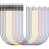 KAWISH Banana Plug Jumper Wires Kit, 16pcs 4mm Stackable Breadboard Jumper Test Lead, Male to Female, Universal Breakout Test Leads for Electrical Testing