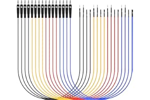 KAWISH Banana Plug Jumper Wires Kit, 16pcs 4mm Stackable Breadboard Jumper Test Lead, Male to Female, Universal Breakout Test Leads for Electrical Testing