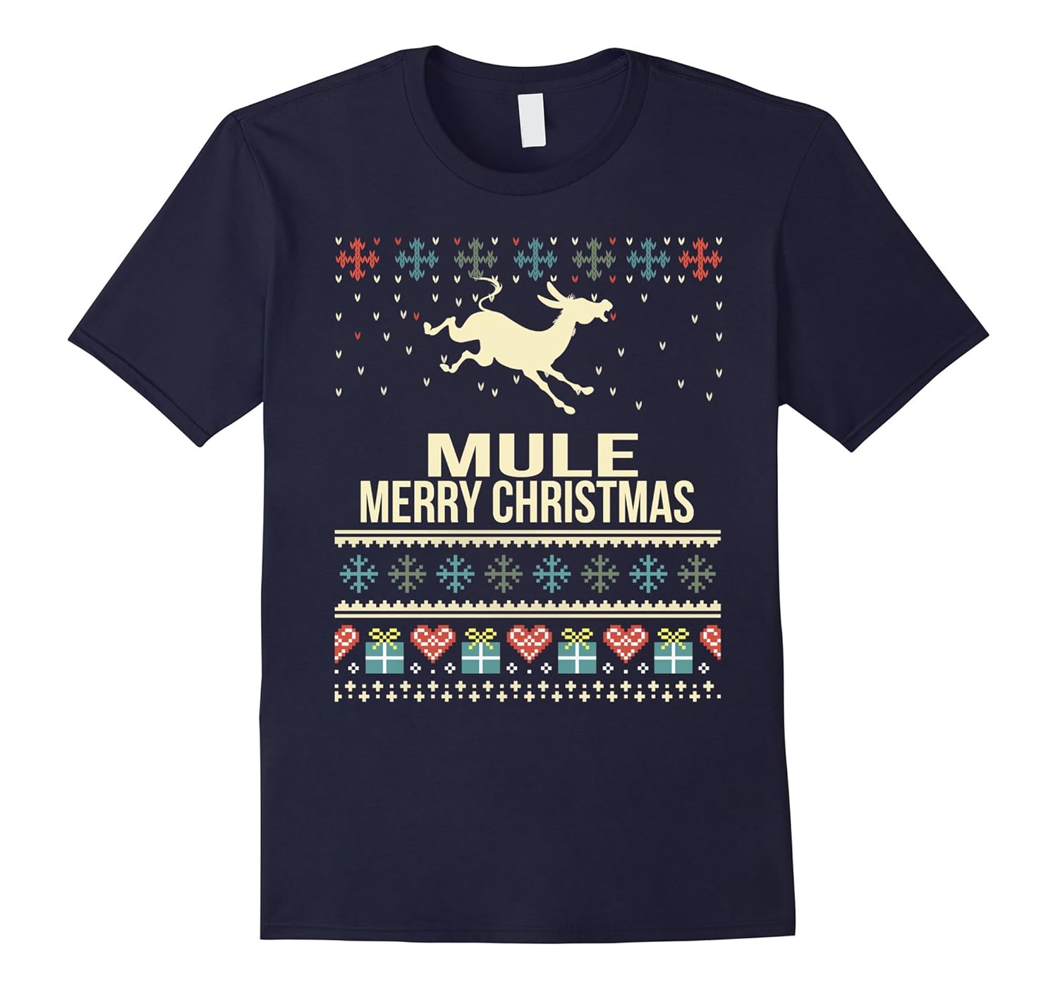 Mule Merry Christmas T-Shirt, Sweater Vintage Retro T-Shirt-ANZ