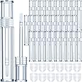 Patelai 30 Pieces Empty Lip Gloss Tubes 5 ml Transparent Lip Gloss Containers Clear Refillable Lipstick Container Lip Balm Bottles Eyelash Growth Liquid Tube Cosmetic Container with Rubber Stoppers