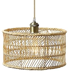 HOONEX Rattan Chandelier, Rattan Light Fixtures