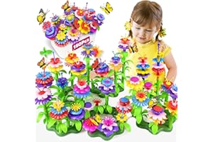 Gojmzo 150 PCS Flower Garden Building Toys for 2 3 4 5 Year Old Girl Birthday Gifts, Toddler Girl Toys 2-3, Preschool Learning Activities Stem Building Toys for Kids Girls Age 4-5