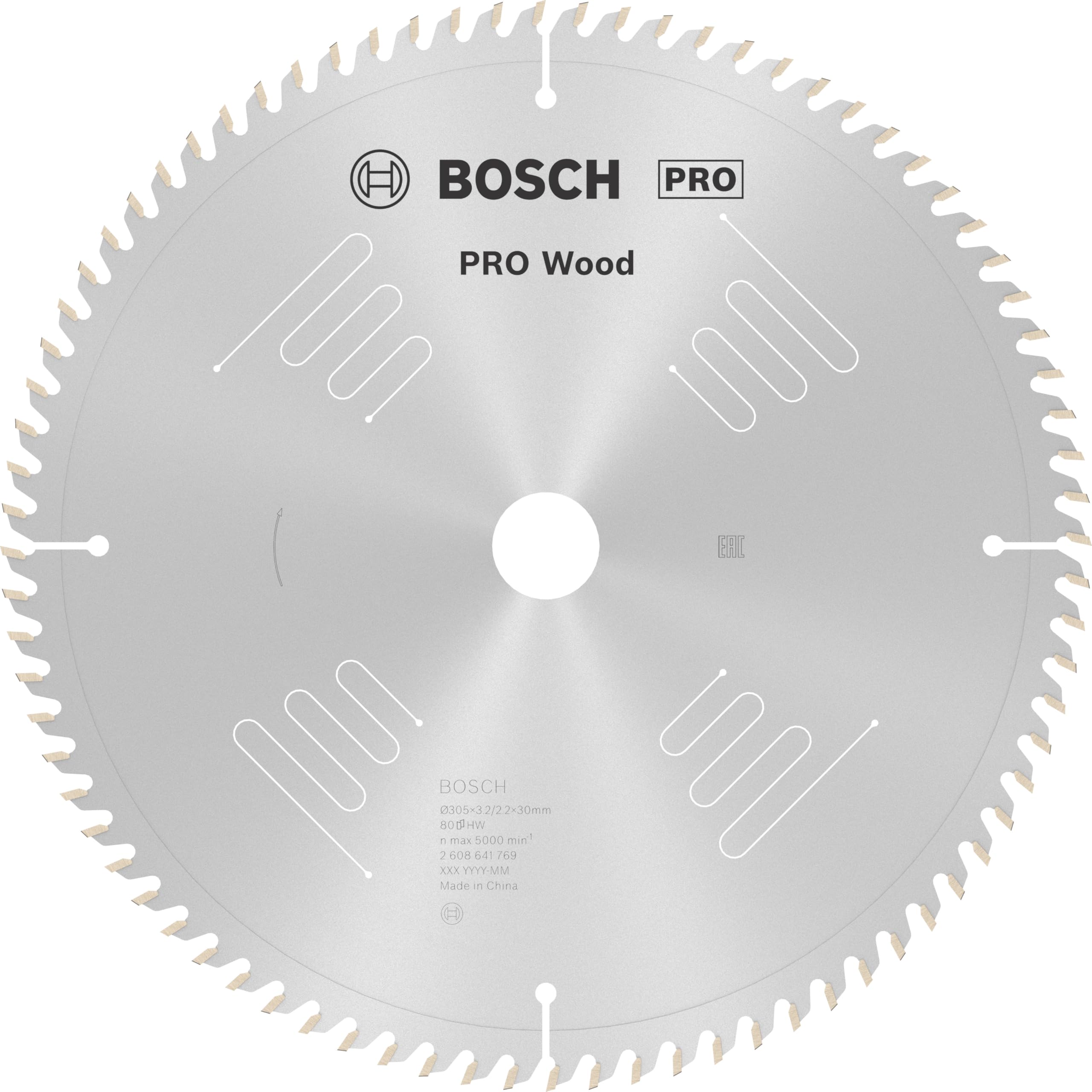 Bosch 1x PRO Wood Circular Saw Blade for Corded Mitre Saws (for Softwood, Hardwood, Ø mm, Professional Accessory Mitre Circular Saw)