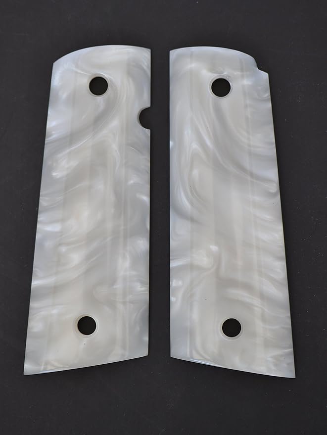 1911 Model White Pearl Grips (Full size)(New 1911 Grips