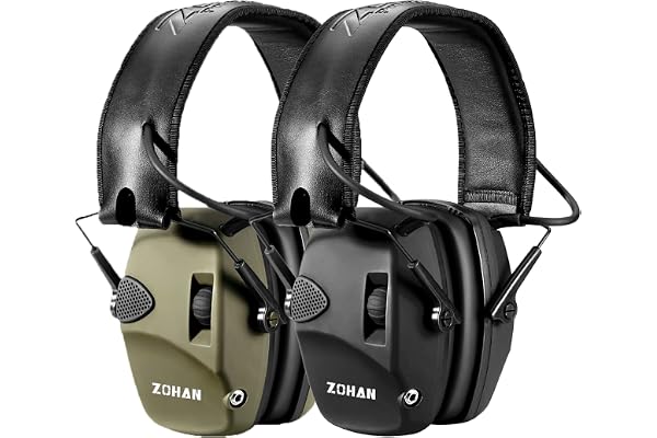 ZOHAN EM054 Electronic Shooting Ear Protection with Sound Amplification, Slim Active Noise Reduction