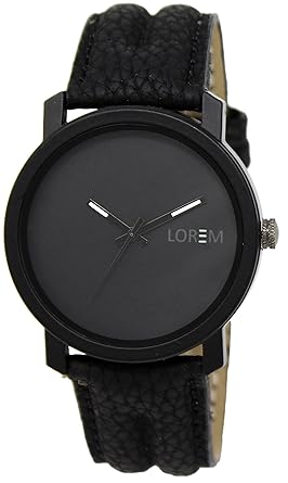 Latest Full Black Leather Stap Mens Sport Watch - Lorem021