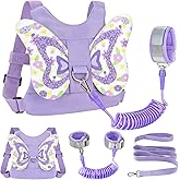Accmor Toddler Harness Leash + Anti Lost Wrist Link, Cute Butterfly Kids Leash Wristband Assistant, Adorable Child Walking Harness Strap Adjustable Belt Protector for Baby Girls to Outdoor Travel