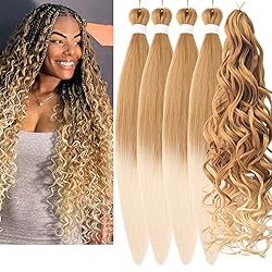 Blonde Ombre Boho Braiding Hair 27/613 Synthetic