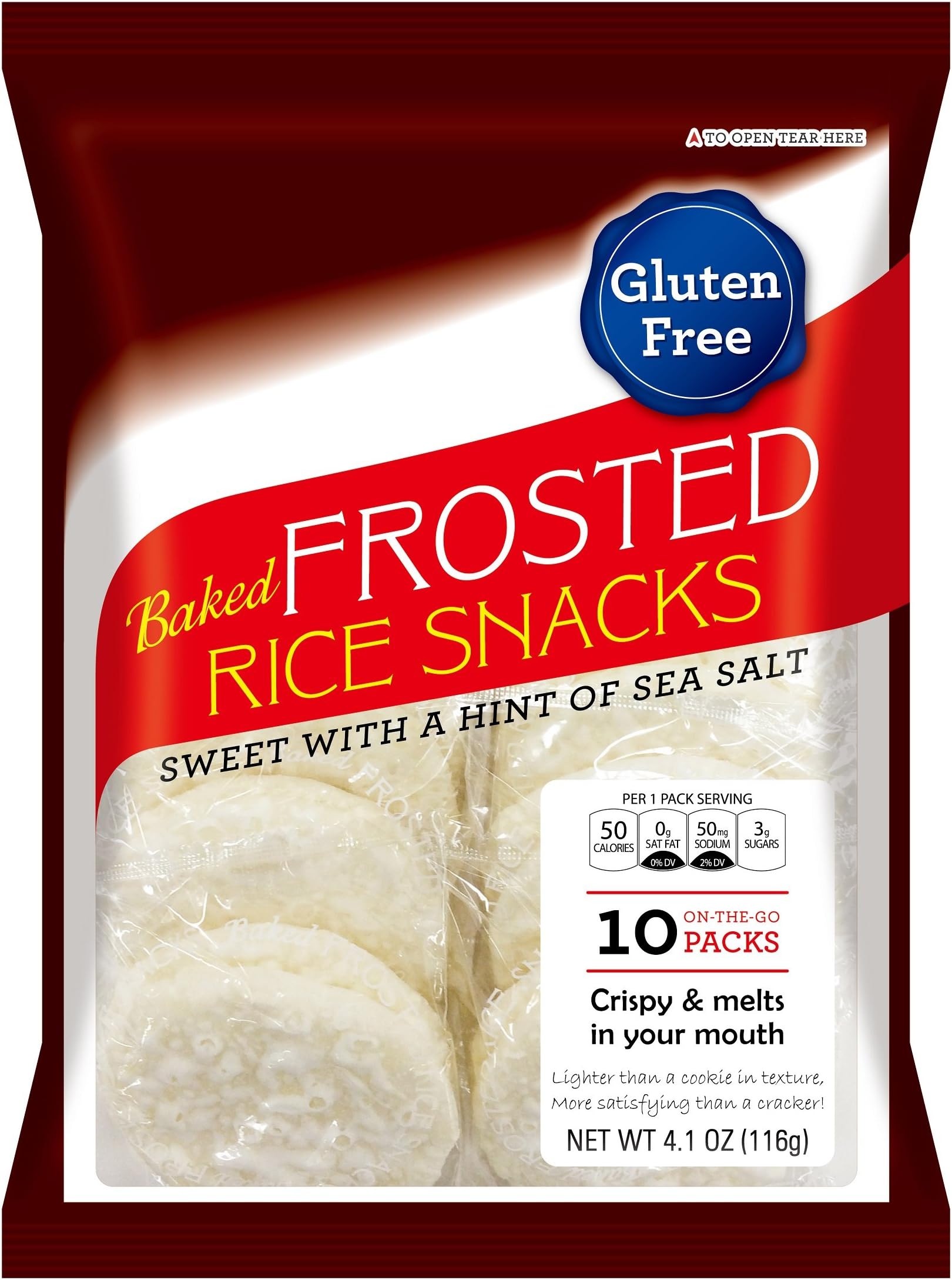 Kameda Crisps Frosted Rice Crackers (Pack of 18)
