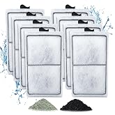 Zuqqony 8 Pack PF-S Filter Cartridges Only Compatible with Silenstream PF10 Power Filters, Replacement Aquarium Carbon Cartridge with Zeolite, Size 5.5 in L x 3.1 in