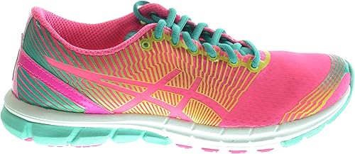pink and green asics