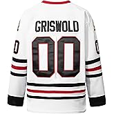 Fonxon Men’s Ice Hockey Jersey #00 X-Mas Movie Hockey Jersey Stitched Letters Numbers for He Husband Father Size S-XXXL