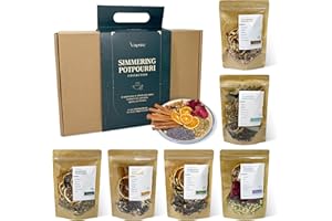 Varonite Simmering Potpourri Collection Gift Set – 6 Stove Simmer Pot Kits from Natural Vietnamese Herbs – Perfect Holiday Décor & Aroma for Christmas, Halloween, Winter & Fall