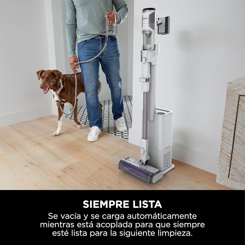 Aspirador Detect Clean & Empty sem fios e sem saco, tecnologia de deteção de sujidade e base auto-esvaziante de 2 l, autonomia em 60 min, Anti Hair Wrap e bico e escova estreitos, branco, IW3613EUT