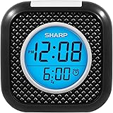 SHARP Pillow Personal Alarm Clock – Wake to Vibration or Beep! - Use on Nightstand or Under Pillow! – Great for Travel or Home Use - Black