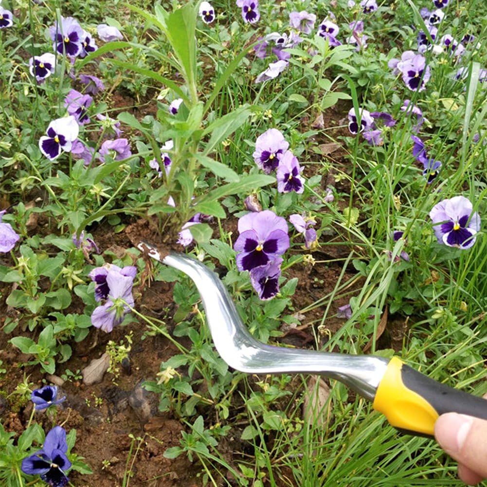 Qi Mei Garden Weeding Removal Cutter Tools Weed Puller Dandelion Digger Puller Weeding Tools Best Tool for Garden Lawn Yard(Yellow) : Garden & Outdoor