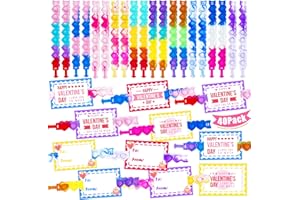 SUNPROUND Valentines Day Gift for Kids, 40 Pack Valentines Cards with Heart Pop Bracelets, Pop Fidget Toys for Girls Boys Classroom School Exchange Gifts, Valentines Party Favors