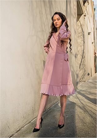 pink blush wrap dress