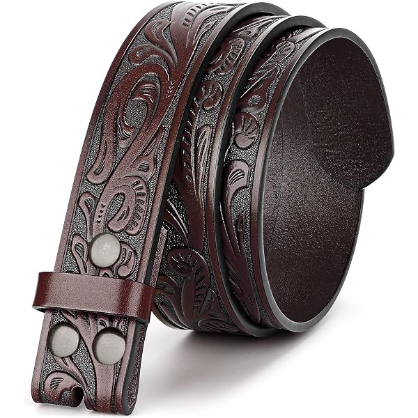 Vintage Floral Western Belt Oval Buckle Faux Leather RoseSeek Women main image 4
