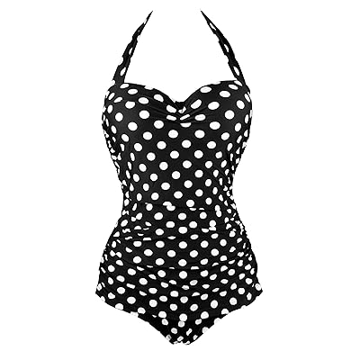 Buy Aixy Women Vintage 50s Pin Up Halter One Piece Swimsuit Monokinis Online In Bahrain B06xrbysgm