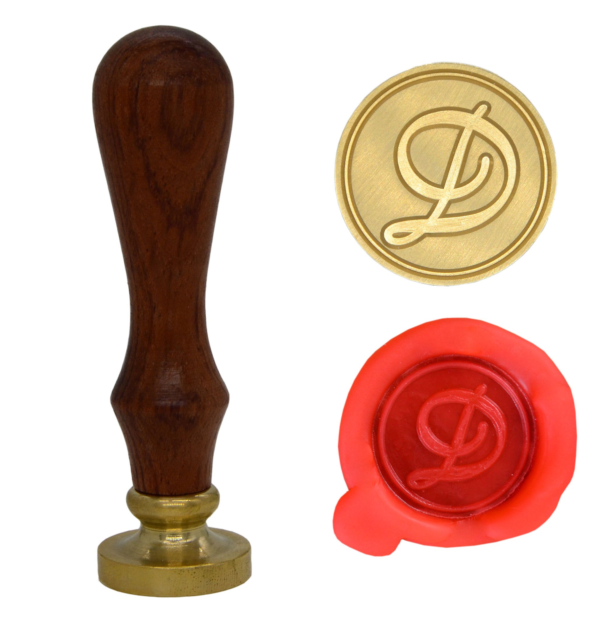 Wax Seal Stamp Letter A-Z, Alphabet Initial Sealing Stamp for Christmas & Thanksgiving Cards, Wedding Invitation W-S-2 (Letter D)