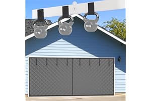 LASLA Patented Garage Door Curtain for Winter，Duraflex Kits for Garage Door Screen,Garage Door Insulation Kit, Magnetic Thermal Insulated Door Curtain for Garage Door Cover, Blanket Weatherproof(16 * 7Ft)