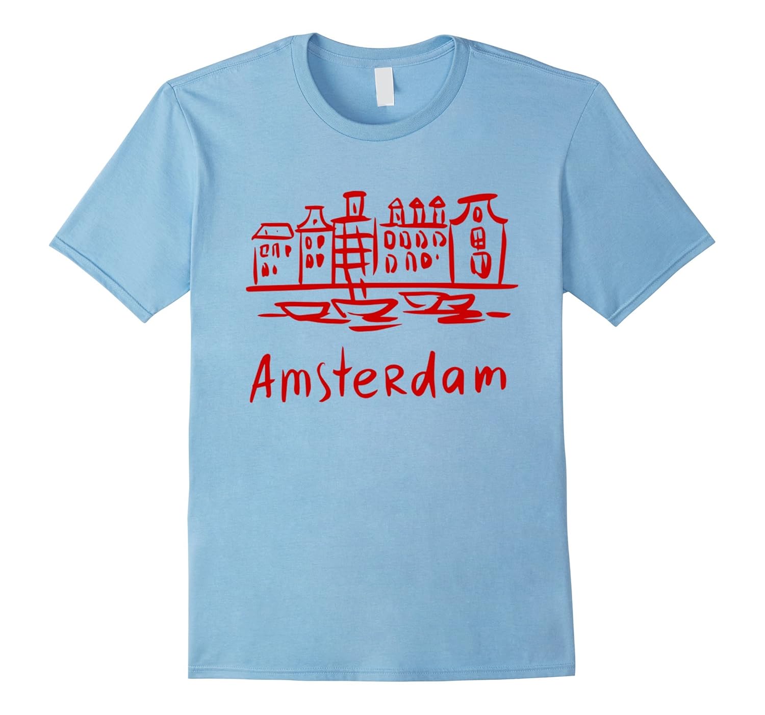 Vintage Amsterdam Tshirt I Love Travel Wanderlust-Rose