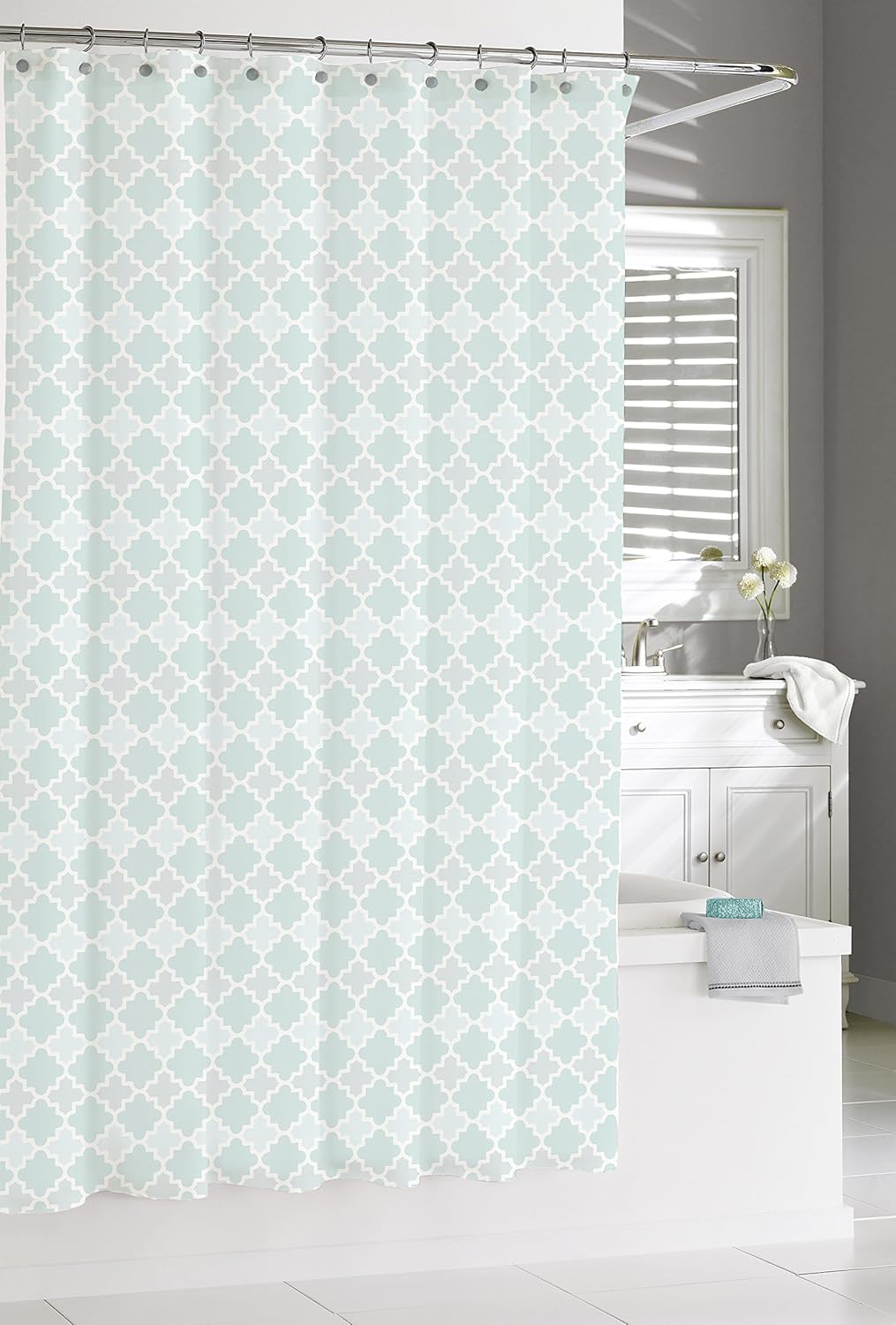 Amazon Com Kassatex French Blue Marrakesh Shower Curtain Home