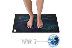 DIRSIS Grounding Mat for Sleep, Energy, Pain Relief, Inflammation, Balance, Wellness, Earth Connection Therapy for Indoor Grounding at Home, Office, or Work 16inch,24inch