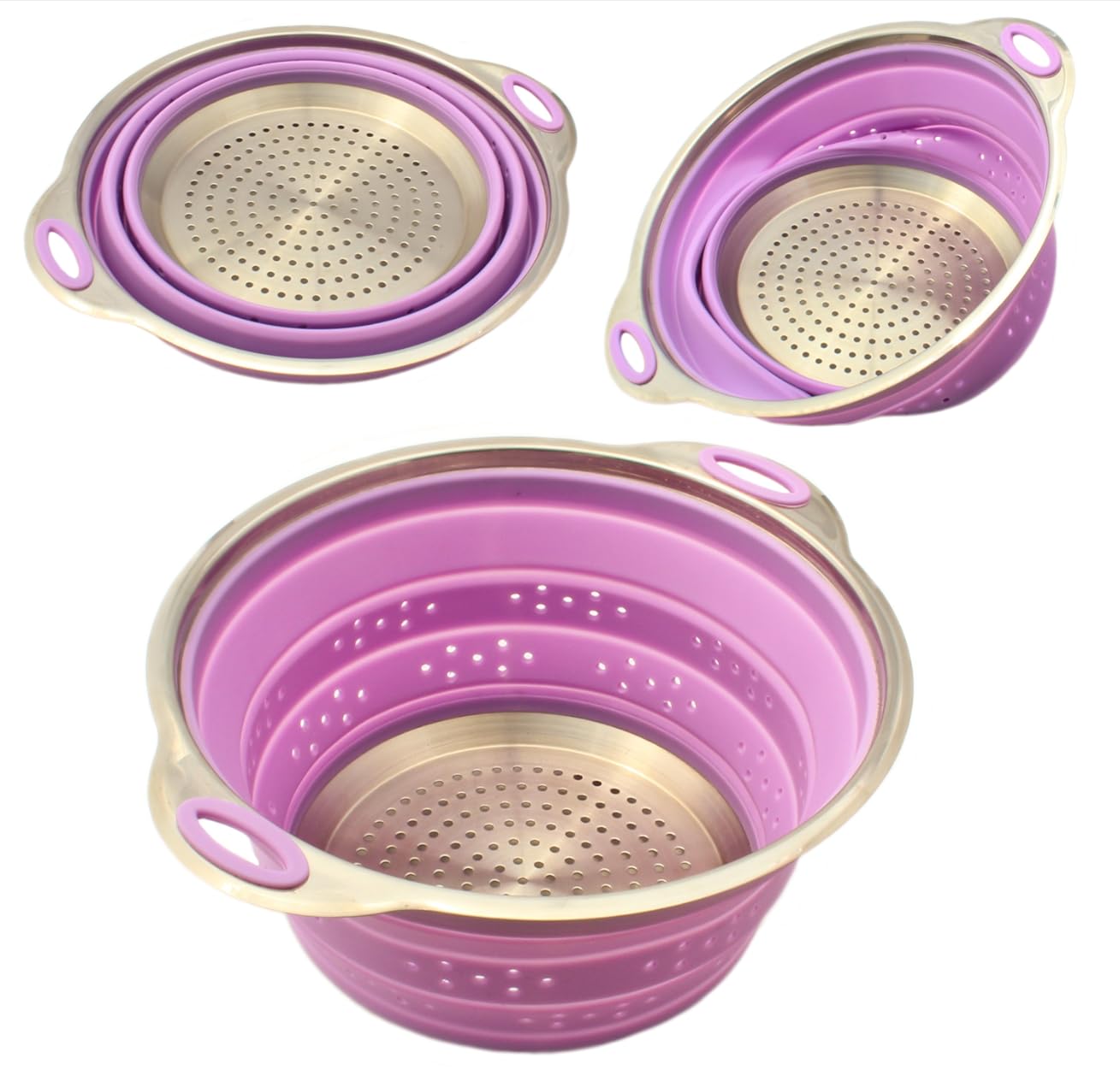 Zoie + Chloe Stainless Steel and Silicone Collapsible Strainer best