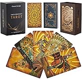 SIOKUY Tarot Cards Deck, Luxury Tarot Card Deck, Splendid Classic Tarot Deck, Durable Waterproof Gold Foil Tarot Decks for Beginners (Rimless Gold)