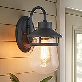 Tarentlight Outdoor Wall Sconce with Clear Seeded Glass Shade,Waterproof Exterior Fixture in Oil Rubbed Bronze Finish,Suit fo