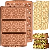 Fimary 2 Pcs Chocolate Bar Mold Deep Silicone Large Chocolate Molds Break Apart Pyramid Shape Thick Candy Bar Molds