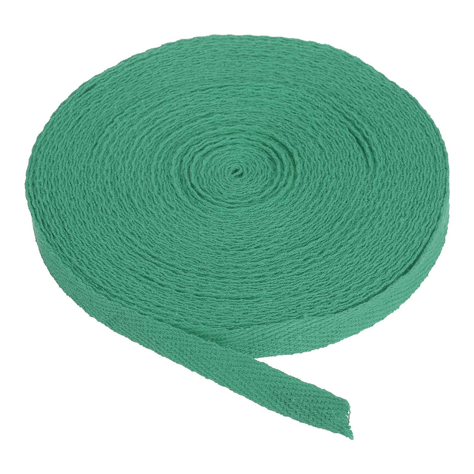 PATIKIL Cotton Twill Tape 10mm(3/8") 10 Yards 100% Cotton Ribbon Bias Binding Tape Herringbone Webbing Trim for Sewing Gift Wrapping Craft DIY Lake Green — image 1
