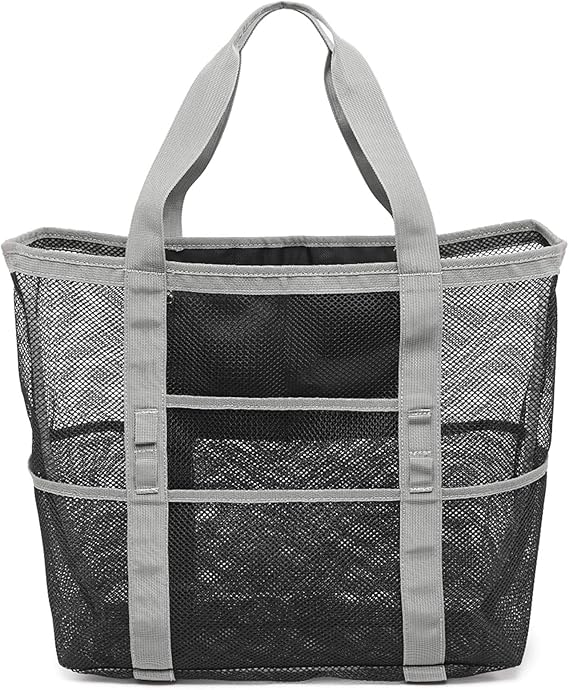 Beach Bag, Fcolor Mesh Beach Bag Oversize Beach Tote 9 Pockets Toy Bag