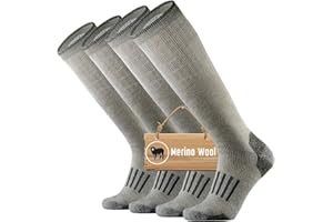 ONKE Knee High Socks Cushioned Moisture Wicking for Mens Over the Calf OTC Steel Toe Western Work Boot Thermal Hiking Hunting