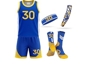 BE-RETONIC Basketball Outfit Set for Kids – Jersey Shirt, Pants, Socks & Headband | Youth Boys & Girls Sports Uniform