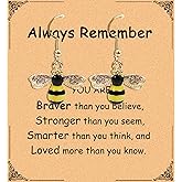 Dainty Bee Earrings for Women Bumblebee Jewelry for Friends Bee Dangle Drop Earings for Daughter Sisters Inspirational Bees Gift