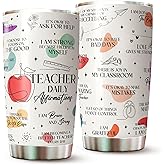 Teacher's Tumbler - Gifts for Teachers on Special Occasions - Daily Affirmations - Mug