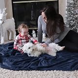 Bedsure Fleece Throw Blanket 150x200 Navy Soft Microfibre Polyester view 8