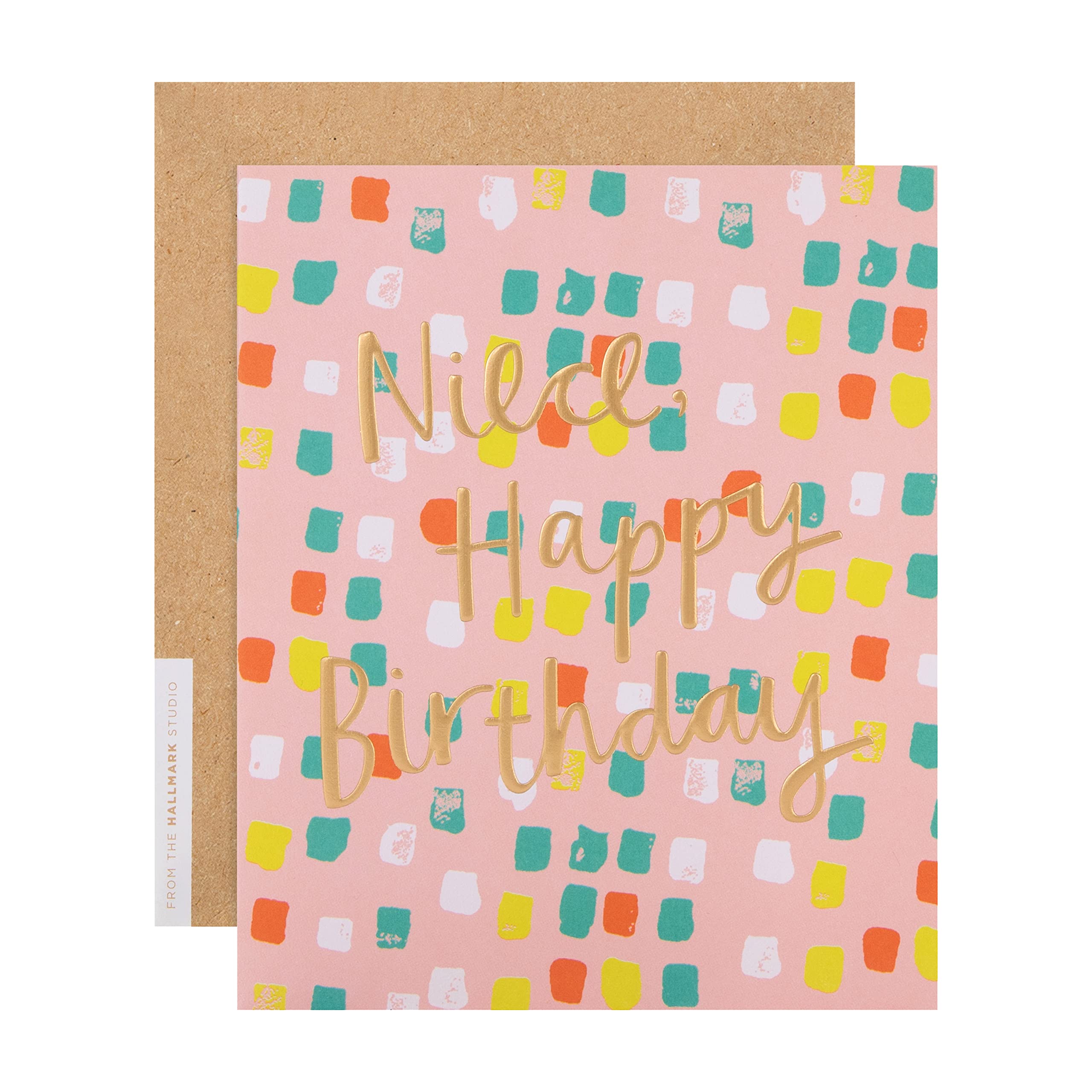 Hallmark Studio Birthday Card for Niece - Contemporary Coloured Specks Design