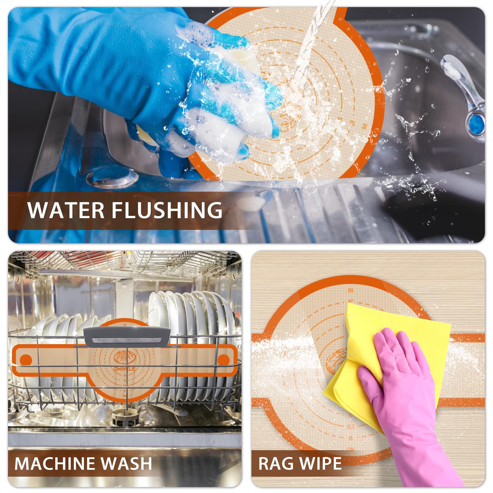 Silicone Bread Sling for Dutch Oven, Non-Stick & Easy to Clean Bread Baking Mat Set, 2 Pcs Reusable Bread Sling with Long Handle to Transfer Sourdough