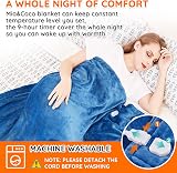 Mia&Coco Electric Heated Blanket Throw 180x130cm Flannel Sherpa 10 Heat Levels view 6