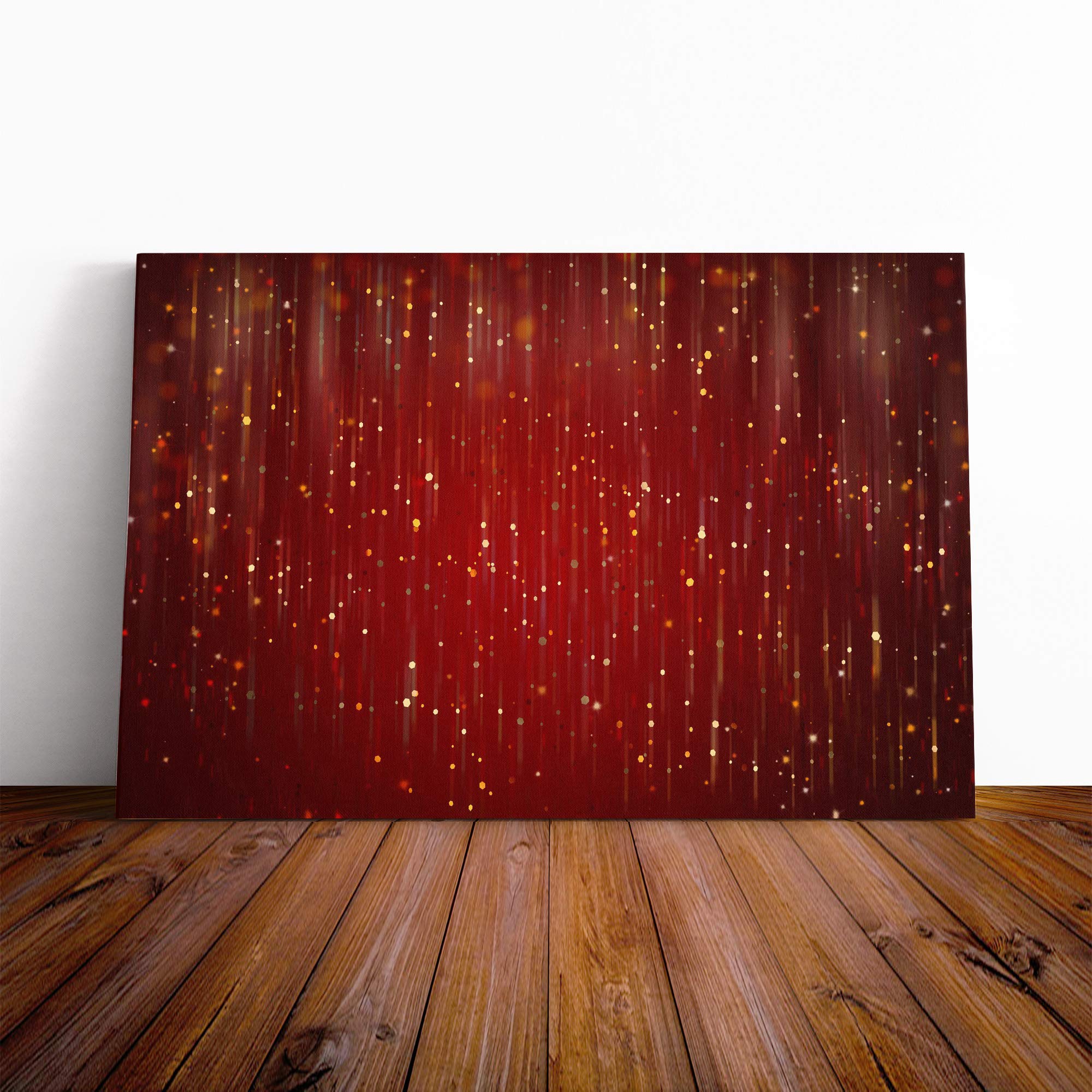 Wall Red Abstract Art (7) Canvas Print | Gallery Wrapped 30mm Frame Wall Art | 20x14 inches | Ready to Hang | Abstract Picture | Living Room Bedroom Lounge Office