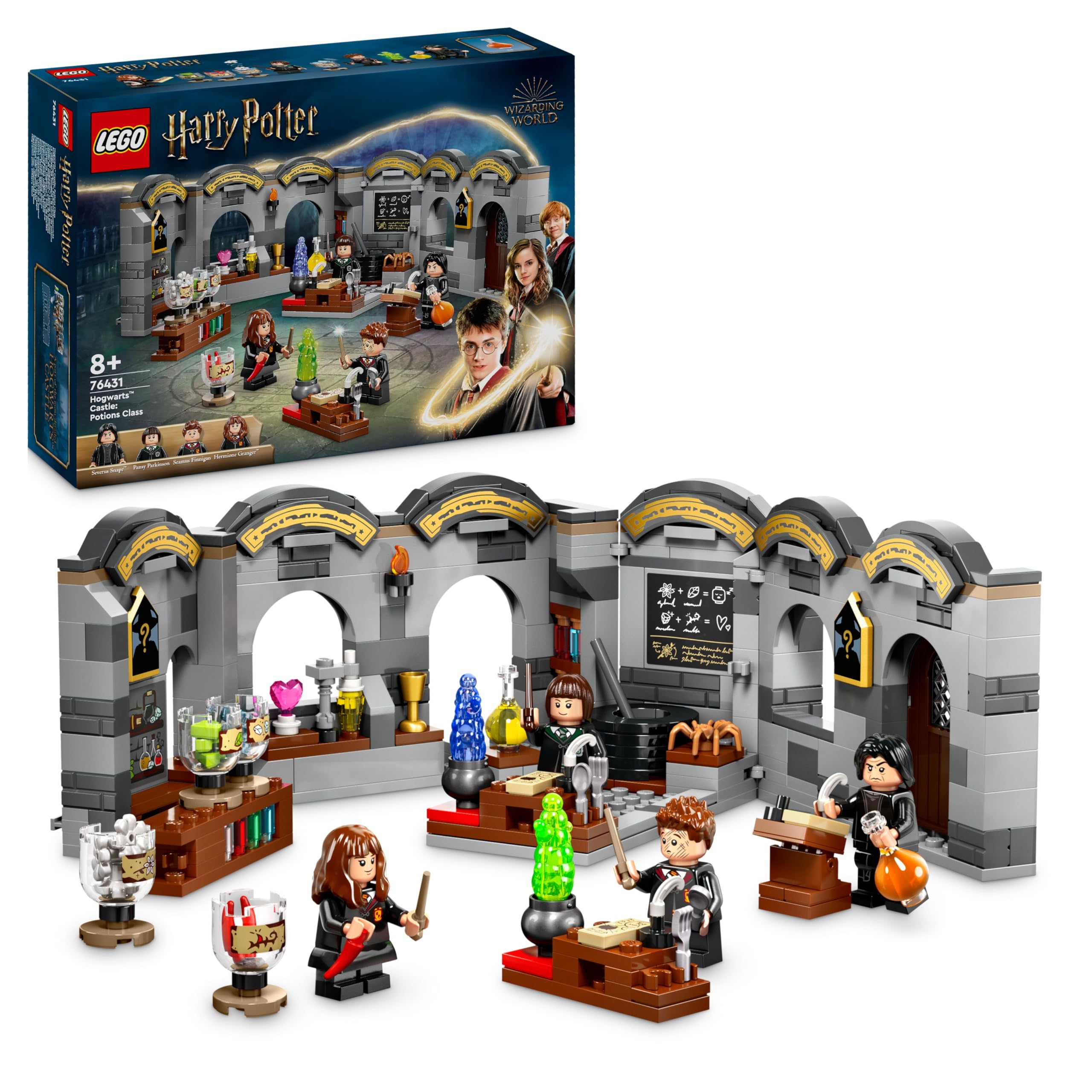 LEGO Harry Potter Schloss Hogwarts: Zaubertrankunterricht, Fantasy-Spielzeug, baubares Klassenzimmer, Geschenkidee für Jungen, Mädchen und alle Fans, mit Hermine Granger und Severus Snape 76431