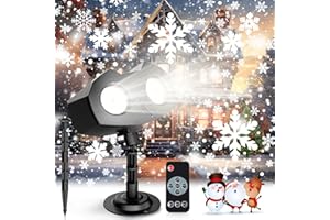 ZORDIN Christmas Snowflake Projector Lights Outdoor, Brighter High Definition LED Snowflake Lights Remote Control, IP65 Waterproof Christmas Decorations Lighting for Indoor Xmas Holiday Party Garden Patio