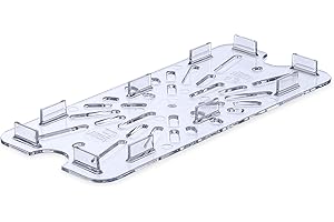 Carlisle FoodService Products Storplus Plastic Drain Shelf, Food Pan Grate for Catering, Buffets, Restaurants, 1/3 Size, Clea