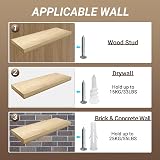 Sayayo EJY8006W-8P Floating Shelf Bracket 8P Matte White 150mm Concealed view 7