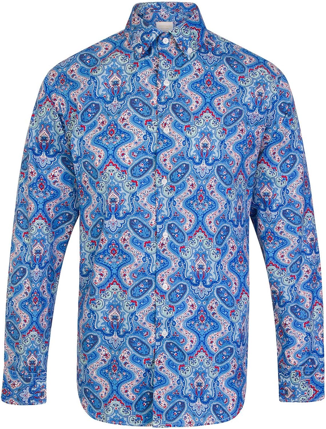 Mens Paisley Button Down Floral Regular Fit Shirt Amazon.co.uk Clothing